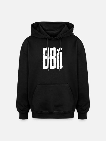 Graffiti-inspired print design - Oversized Unisex Hoodie - black