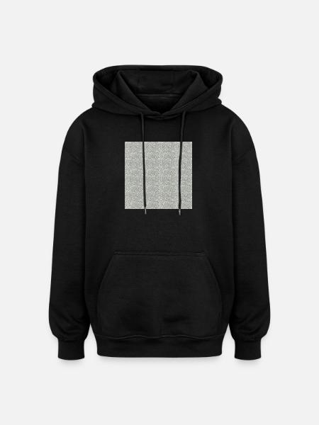 Gemusterter Granitstein in Grautönen - Oversized Unisex Hoodie - black