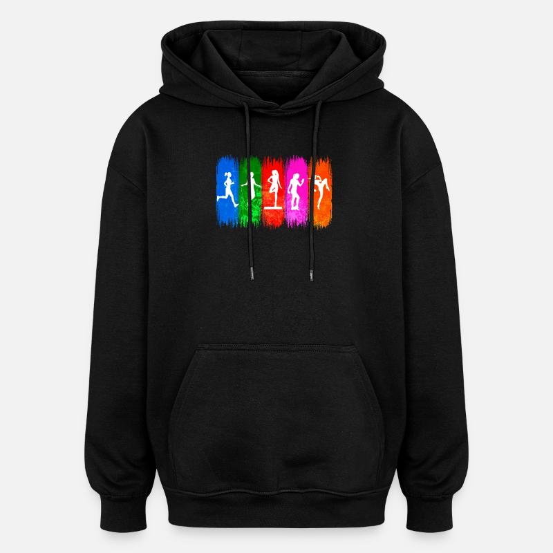 Fitness Gym Gym Training Training - Sweat à capuche oversize unisexe - noir