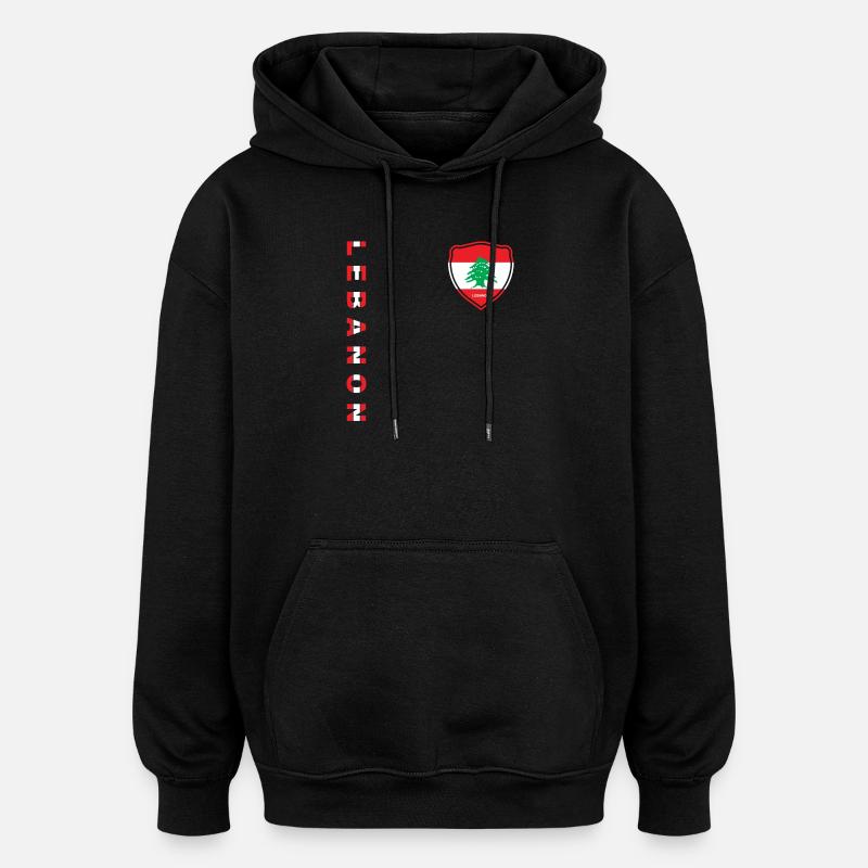 Libanon Beirut Libanese Libanesin Libanesisch LBN - Oversized Unisex Hoodie - Schwarz