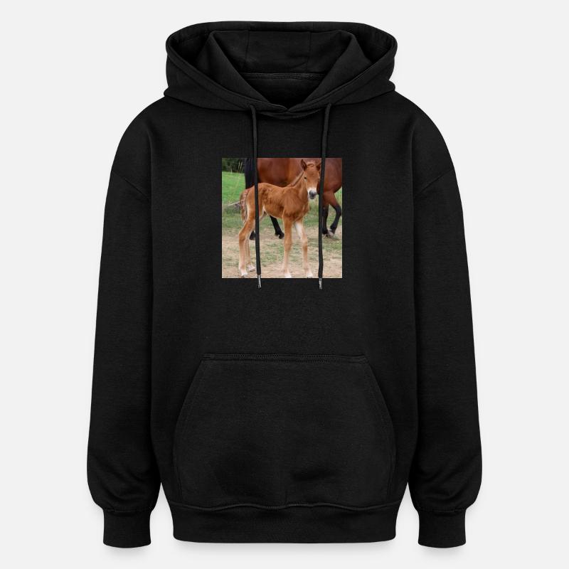 Affiche Cheval Cheval - Sweat à capuche oversize unisexe - noir