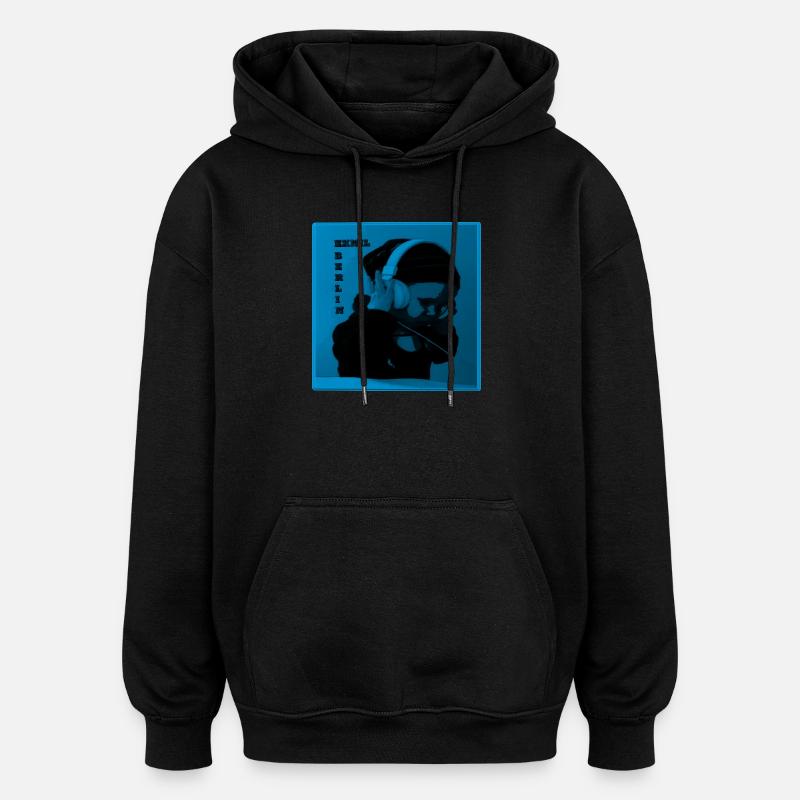 DJ Musik Kopfhörer V.2 - Oversized Unisex Hoodie - Schwarz