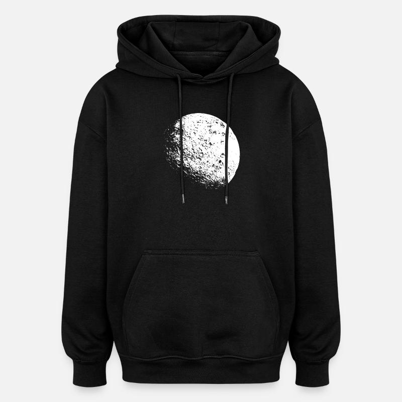 Nuit de lune - Sweat à capuche oversize unisexe - noir