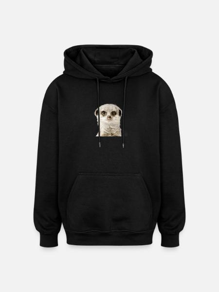 Suricate - Sweat à capuche oversize unisexe - noir