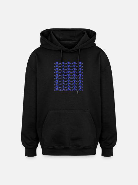 kornblumenmuster, schenken frau - Oversized Unisex Hoodie - Schwarz