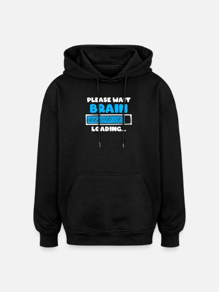 Zocker Funny Sayings Gamer - Oversized Unisex Hoodie - black