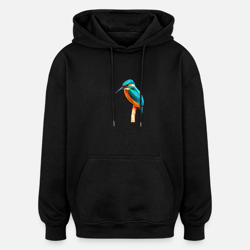 Kingfisher - Sweat à capuche oversize unisexe - noir