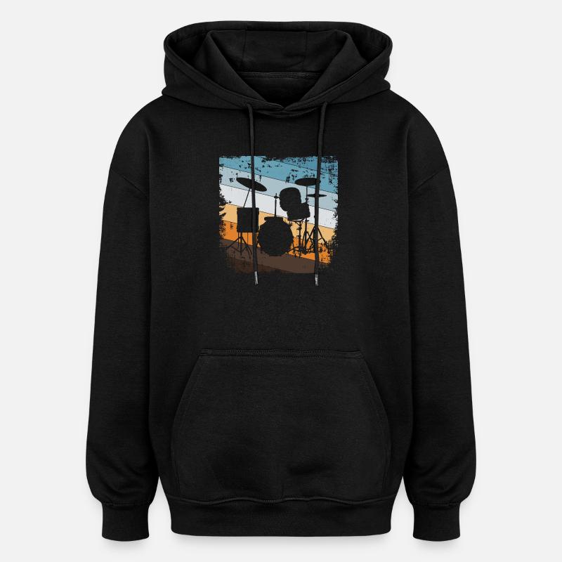 Drummers - Oversized Unisex Hoodie - black