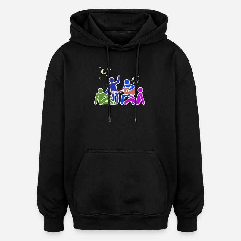 Amitié Buddy Meilleurs Amis - Sweat à capuche oversize unisexe - noir