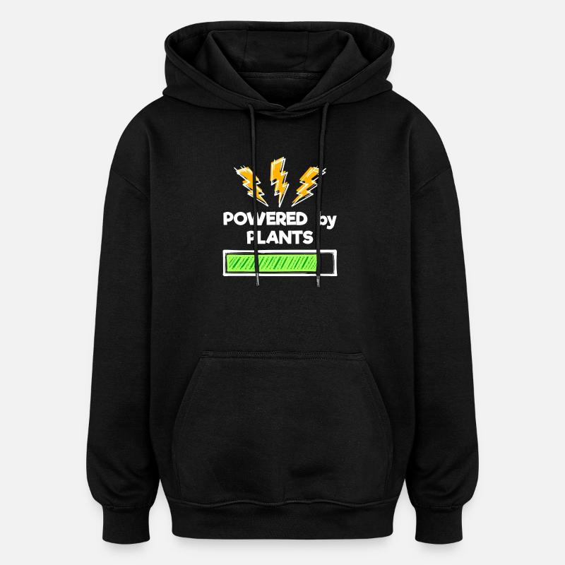 Environmentally Conscious Vegan Statement - Oversized Unisex Hoodie - black
