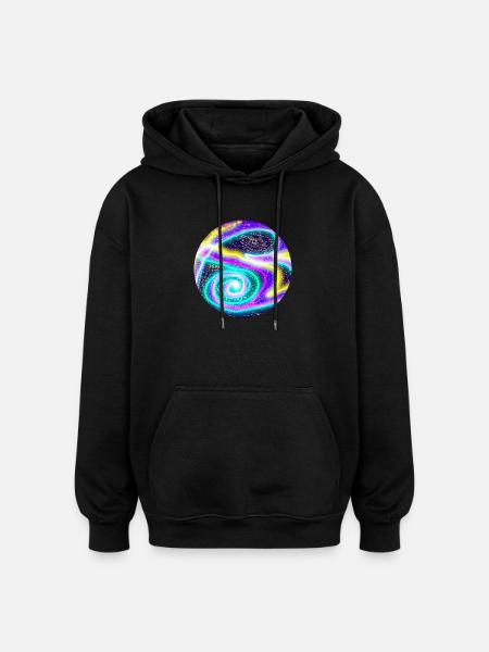 Nordlichter - Oversized Unisex Hoodie - Schwarz