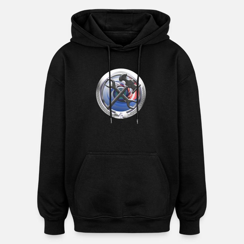 Craft Heating Water Sanitary Emblem - Oversized Unisex Hoodie - black