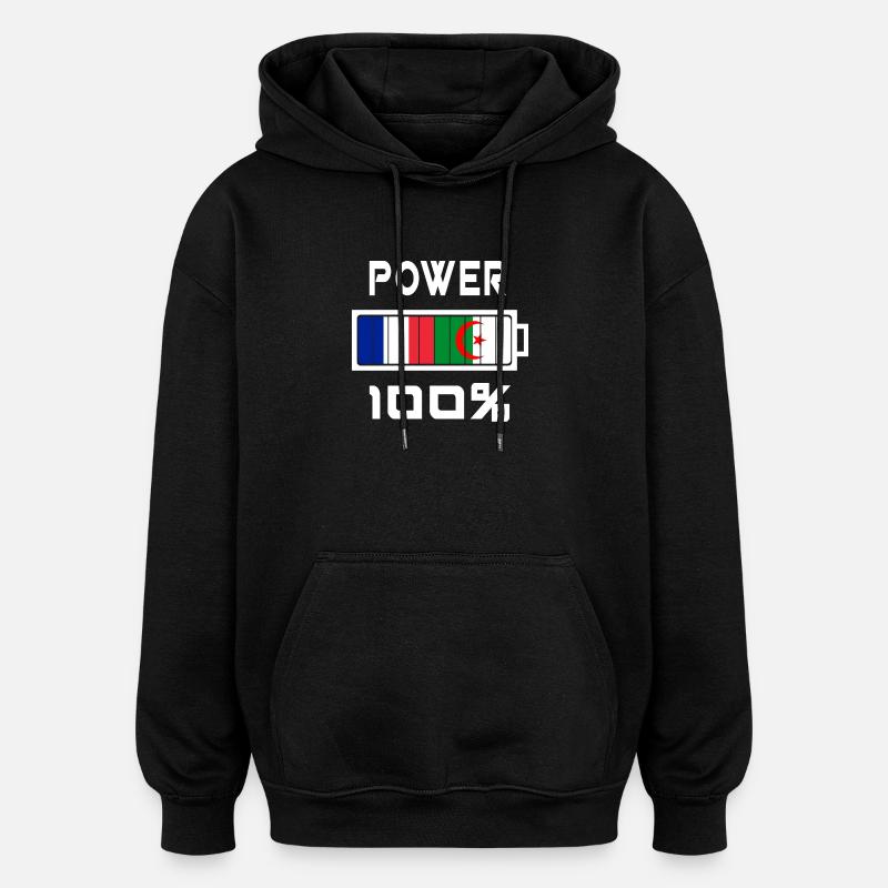 Algerien und Frankreich machen 100% - Oversized Unisex Hoodie - Schwarz