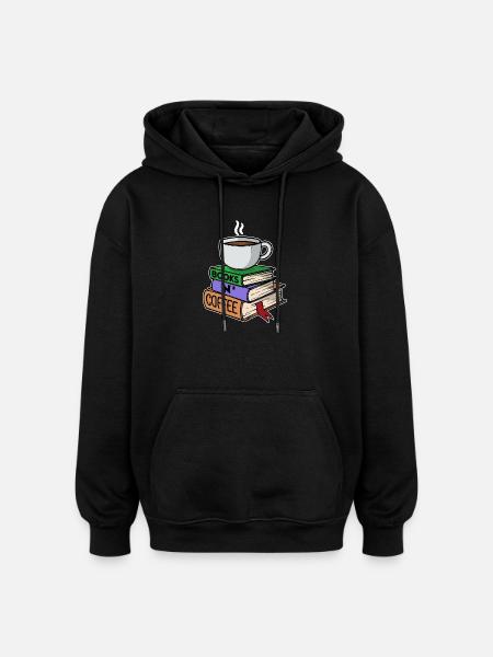 Kaffeetrinker Milchkaffee Kaffee Trinken Statement - Oversized Unisex Hoodie - Schwarz
