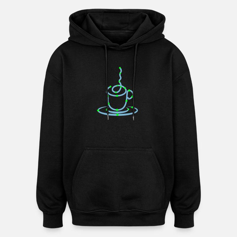 Coffee Cup Coffee Lovers Coffee Drinking - Oversized Unisex Hoodie - black