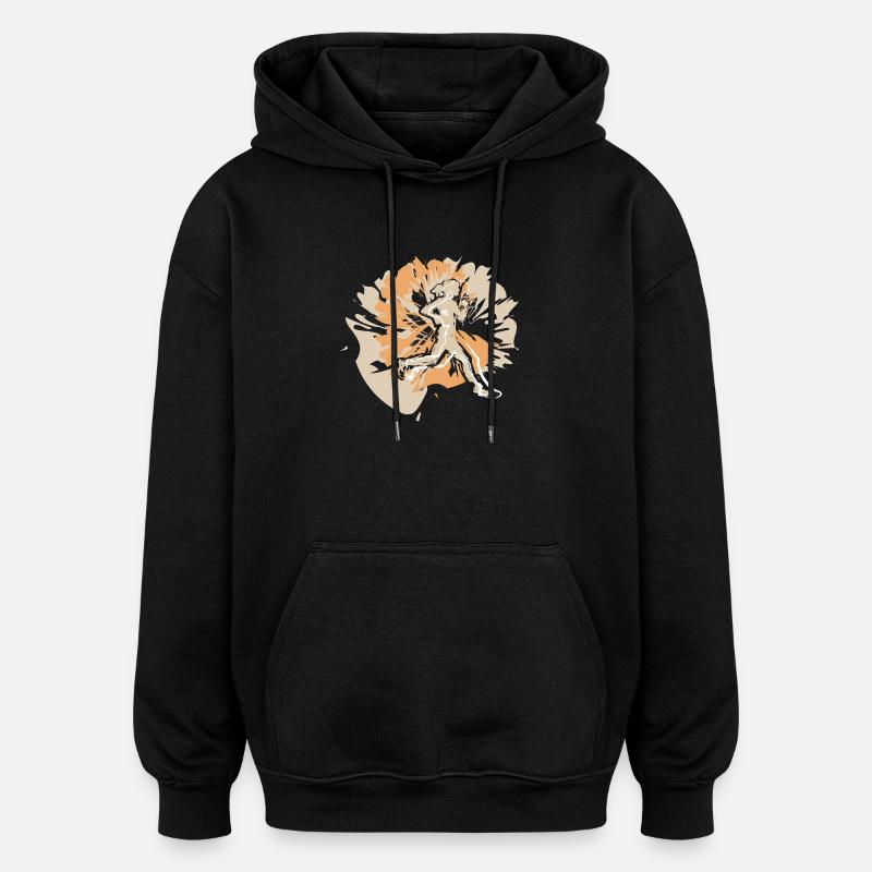 Runner at the Marathon Running - Oversized Unisex Hoodie - black