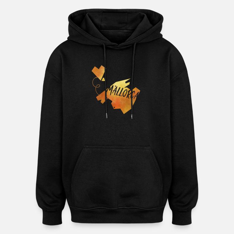 Mallorca - Oversized Unisex Hoodie - Schwarz