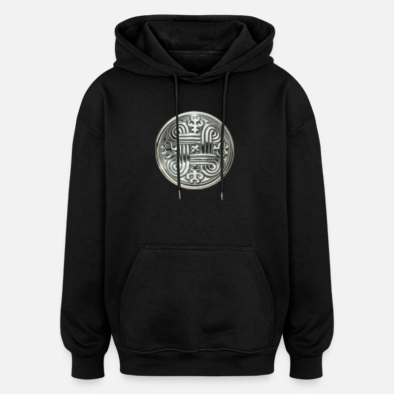 Ornement en argent Kaleva - Sweat à capuche oversize unisexe - noir