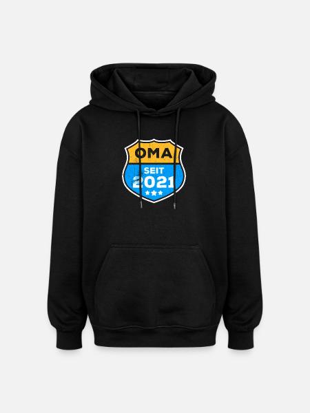 Seniorin Oma Großmutter Statement Ruhestand - Oversized Unisex Hoodie - Schwarz