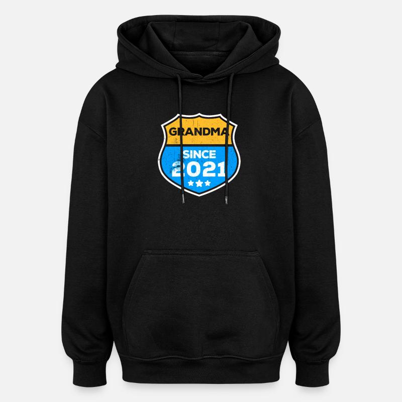 Grand-mère Grand-mère Déclaration Retraitée Grand-mère - Sweat à capuche oversize unisexe - noir