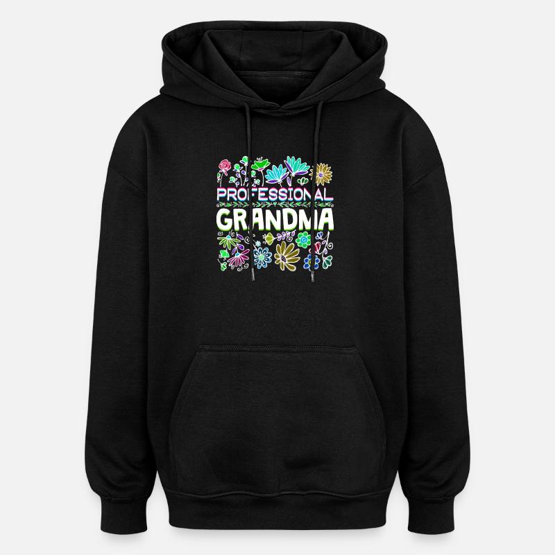 Großmama Spruch Großmutter Oma Ruhestand - Oversized Unisex Hoodie - Schwarz
