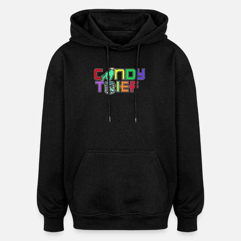 Sweets Statement Dent sucrée Délicieux - Sweat à capuche oversize unisexe - noir