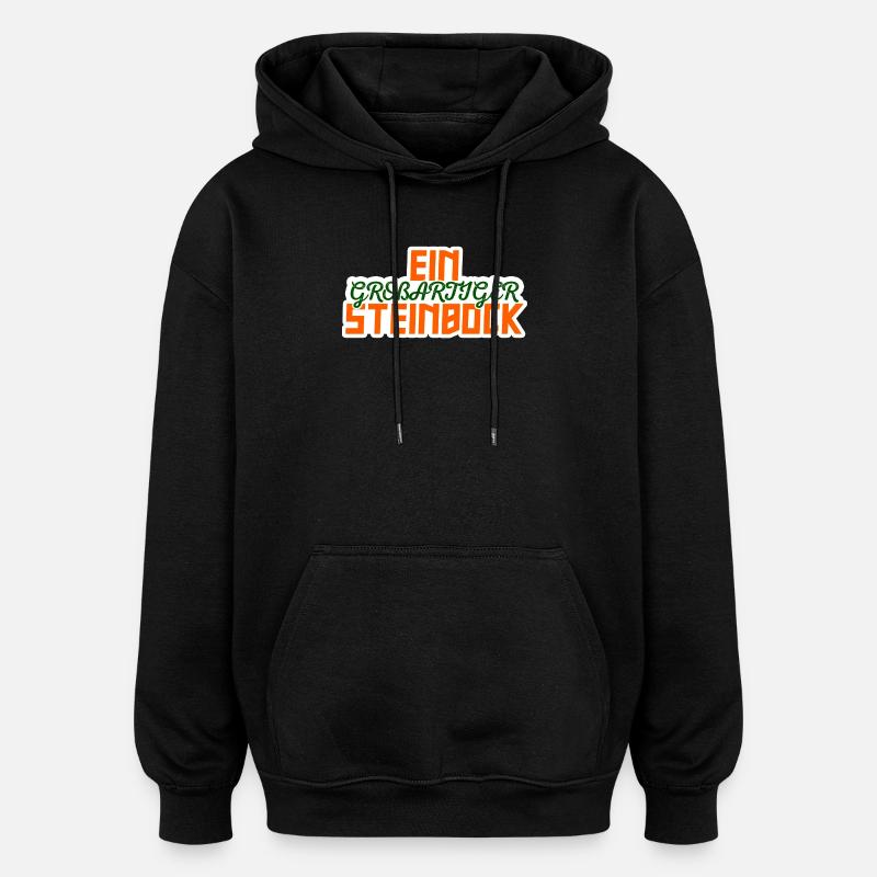 Steinbock Galaxy Statement Tierkreiszeichen Himmel - Oversized Unisex Hoodie - Schwarz