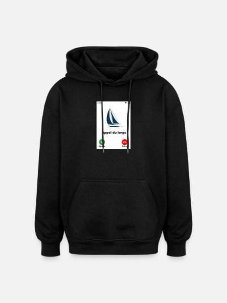 Appel du large - Sweat à capuche oversize unisexe - noir