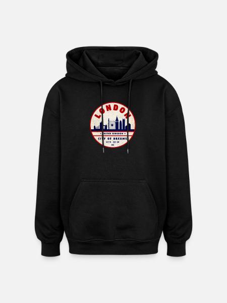 London City of Dreams - Oversized Unisex Hoodie - black