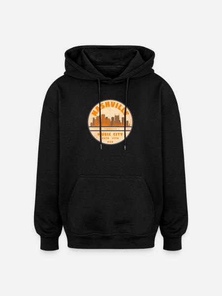 Nashville USA - Oversized Unisex Hoodie - black