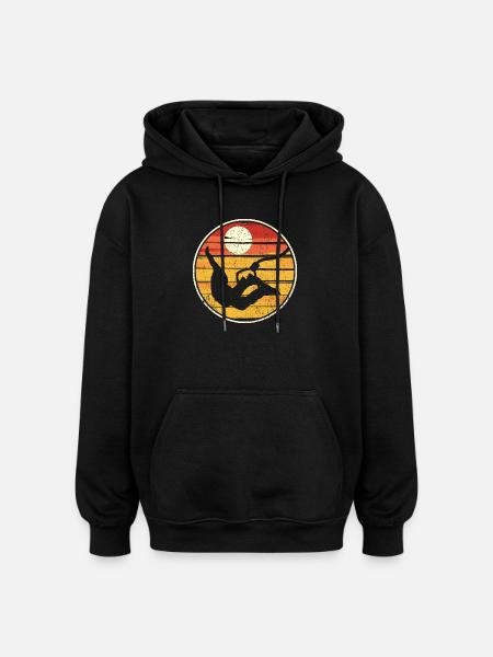 Sunset Silhouette Flight - Oversized Unisex Hoodie - black