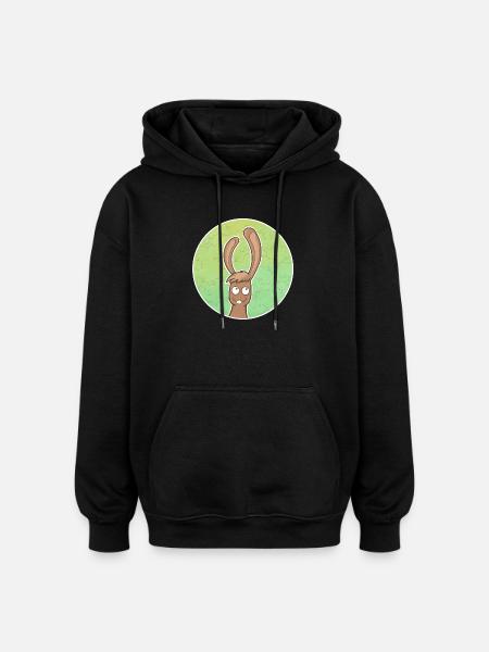 Rabbit - Oversized Unisex Hoodie - black