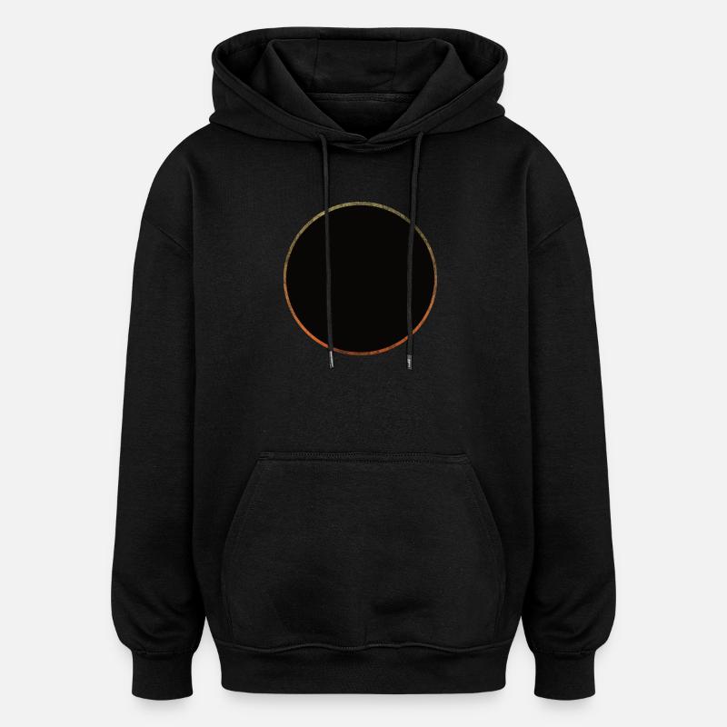Éclipse solaire - Sweat à capuche oversize unisexe - noir
