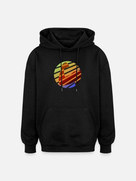 Unbesiegbar - Oversized Unisex Hoodie - Schwarz