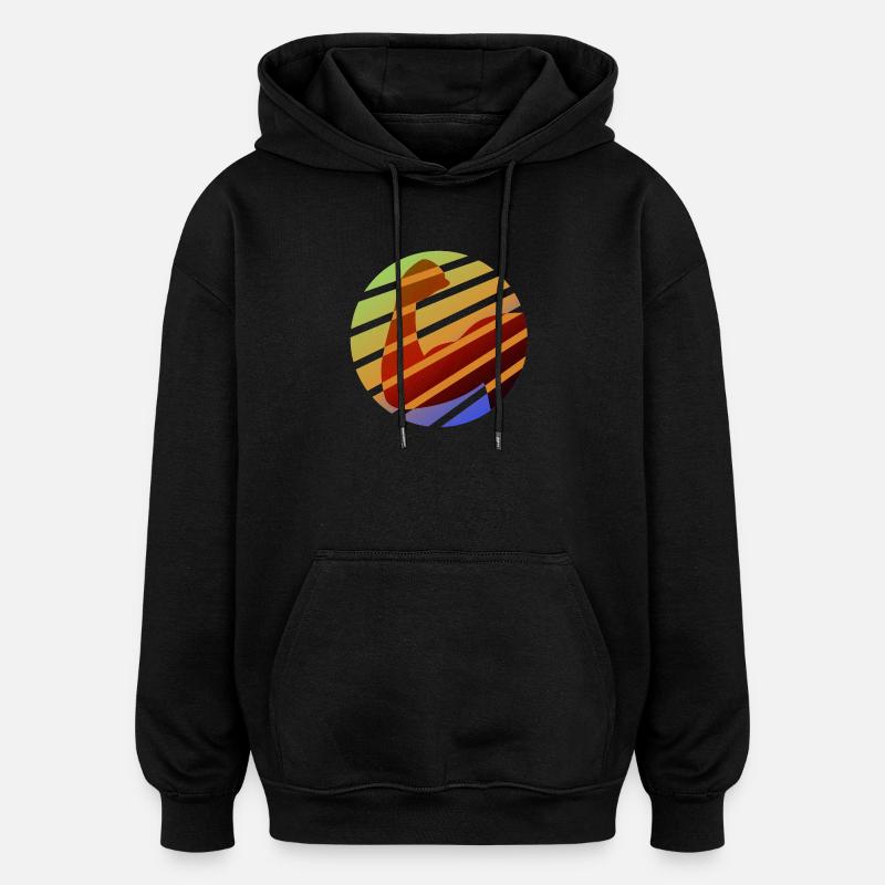 Unbesiegbar - Oversized Unisex Hoodie - Schwarz