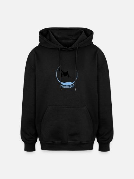 Wakeboarden - Oversized Unisex Hoodie - Schwarz