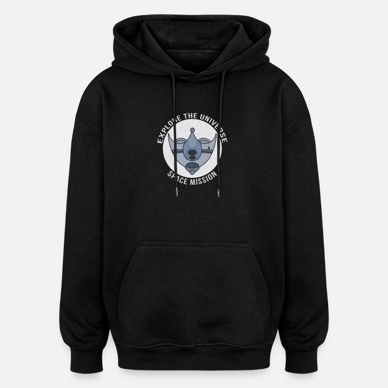Mission spatiale Explorer l’univers - Sweat à capuche oversize unisexe - noir