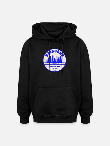 Brisbane - Oversized Unisex Hoodie - black