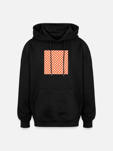 Dots Background Texture Template Personalize - Oversized Unisex Hoodie - black