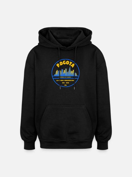 Bogotá Skyline Emblem - Oversized Unisex Hoodie - black