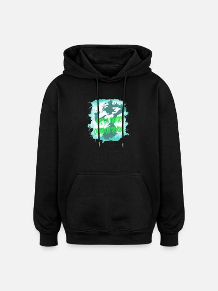 Fighter She's a fighter - Oversized Unisex Hoodie - black