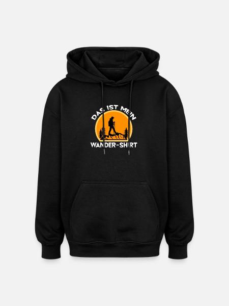 Klettern Wandern Wanderer Bergwandern Statement - Oversized Unisex Hoodie - Schwarz