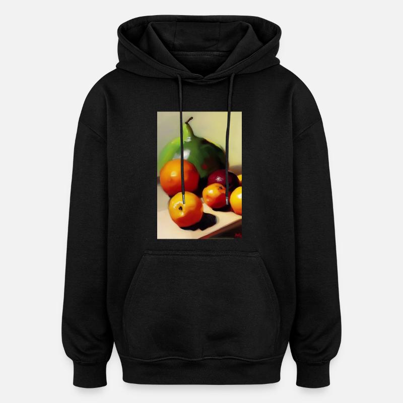 Fruit - Sweat à capuche oversize unisexe - noir