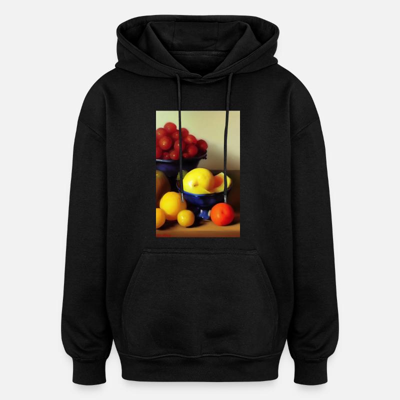 Fruit - Sweat à capuche oversize unisexe - noir