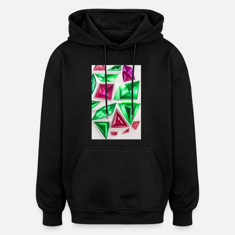 Pierres précieuses - Sweat à capuche oversize unisexe - noir