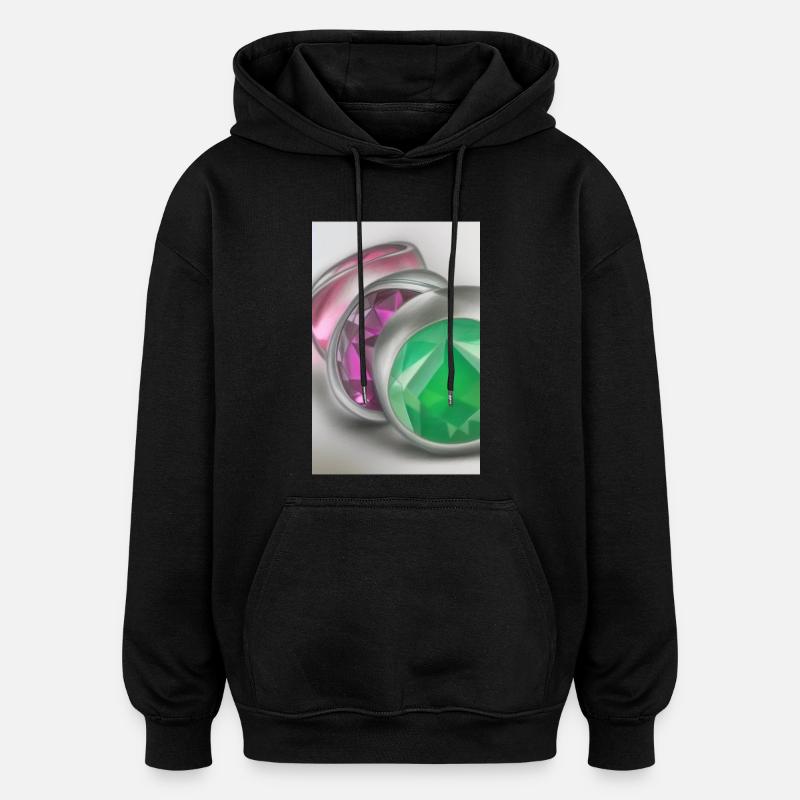 Edelsteine - Oversized Unisex Hoodie - Schwarz