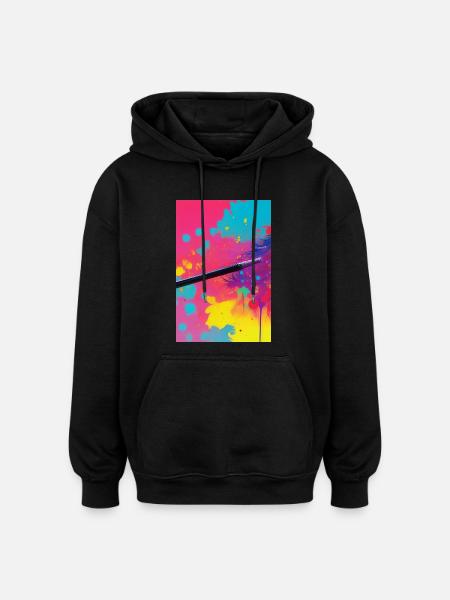 Abstract art - Oversized Unisex Hoodie - black