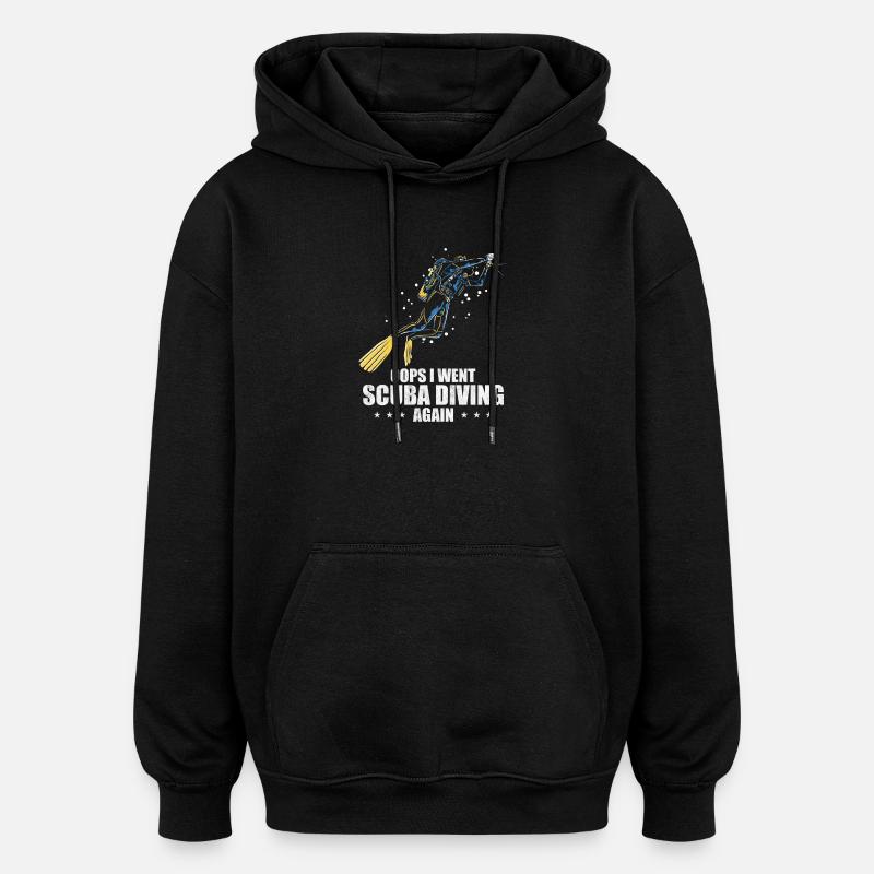 Scuba Diving Dive Design - Oversized Unisex Hoodie - black