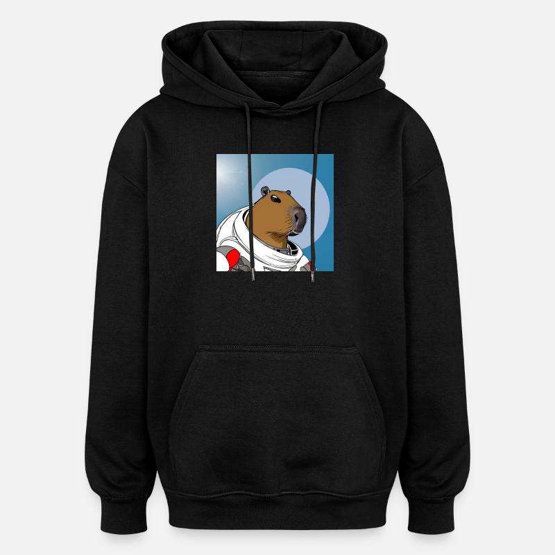 Astronaute de Capy - Sweat à capuche oversize unisexe - noir