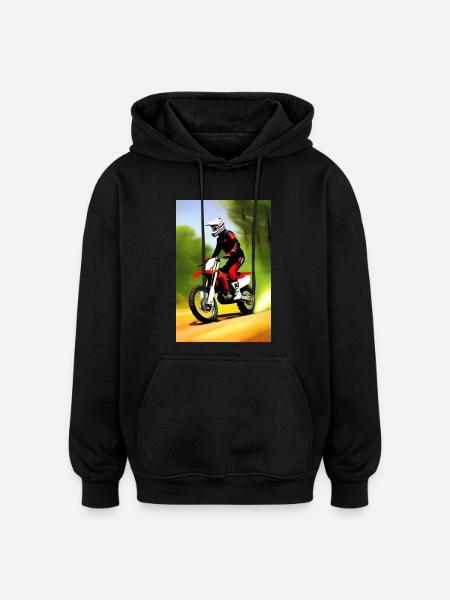 Motocross Riding - Oversized Unisex Hoodie - black